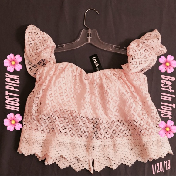 Ina Tops - 🌸HOST PICK🌸Off the Shoulder Lace Tube Top